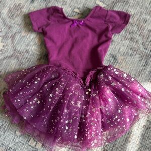 Dancina Purple Starry Kids Dance Costume